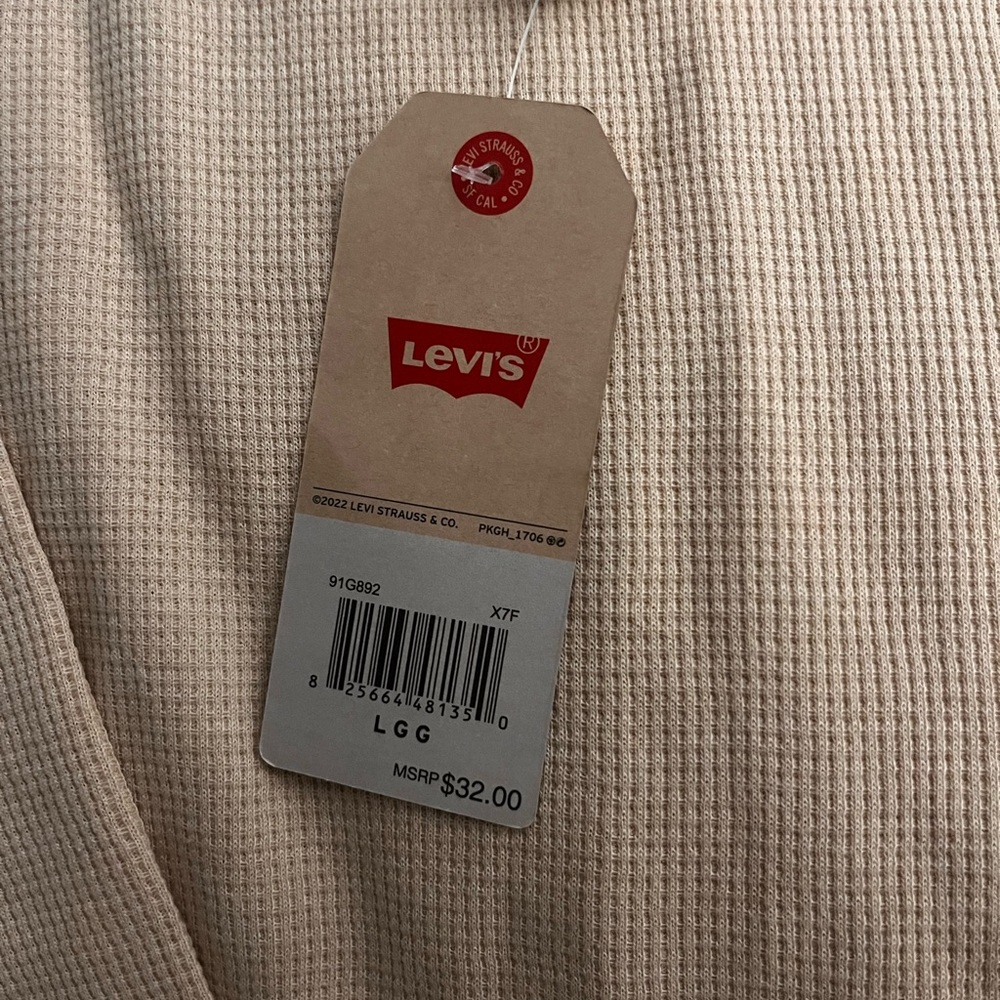 Levi's Cream Waffle Knit Shirt